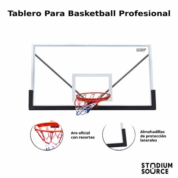 Contratación cojo estoy enfermo Tablero de baloncesto con medidas oficiales