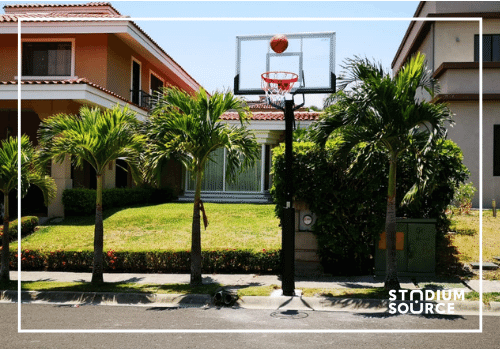 Tablero de basketball con base a piso