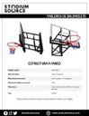 Tablero de basketball con estructura para pared