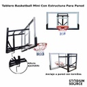 Tablero de basketball con estructura para pared